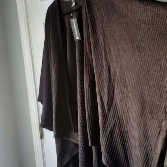 Steve Madden Black Sweater Knit Cardigan Wrap - Picture 4 of 4